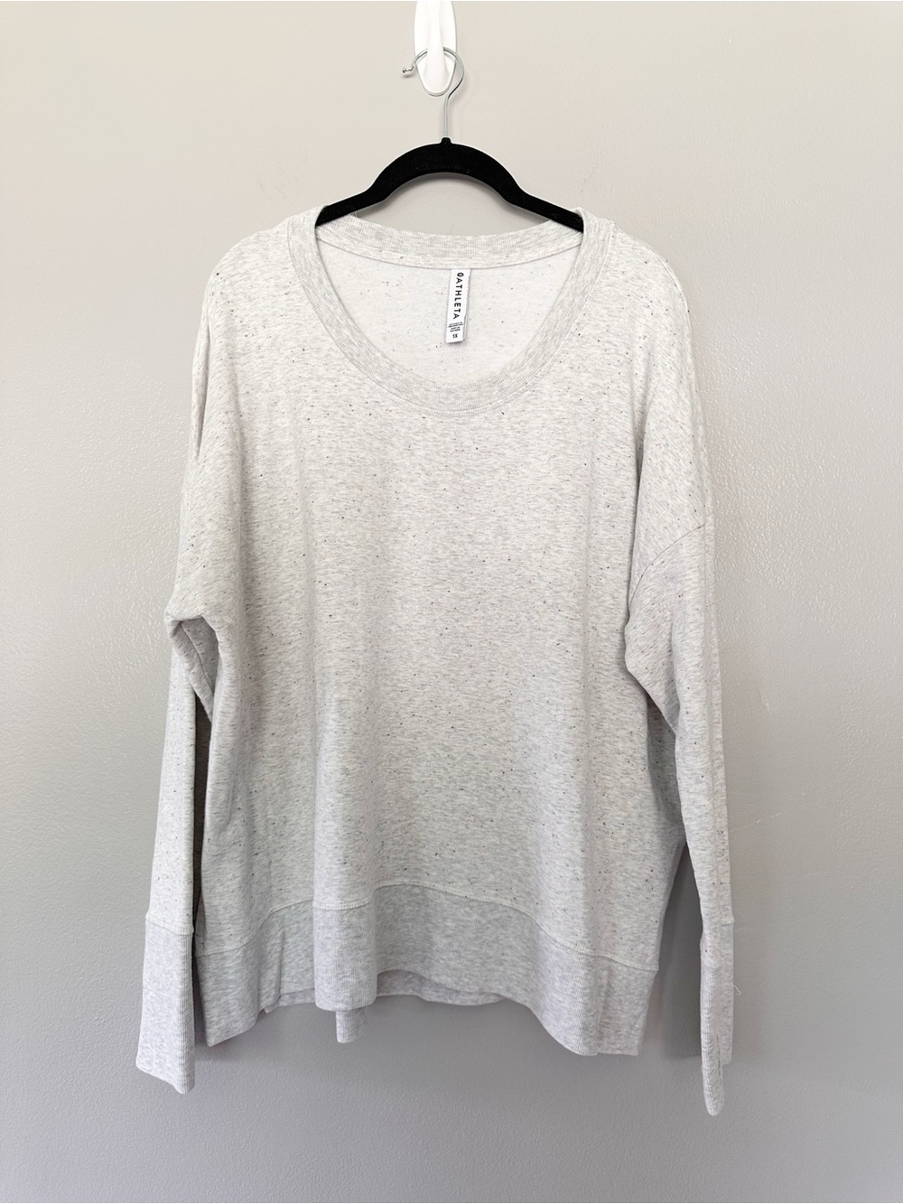 Athleta Balance Pullover Sweatshirt Heathered Gray 1X